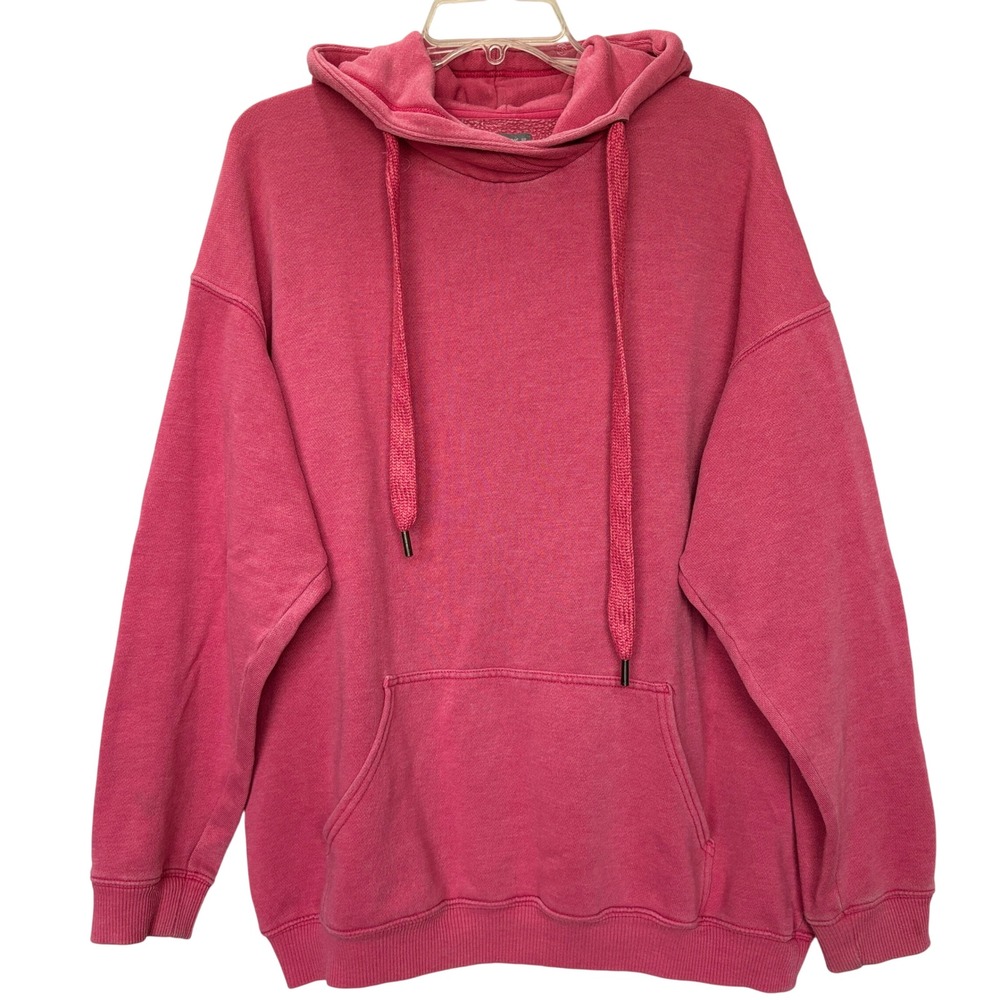Aerie Oversized Washed Pink Hoodie Fleece Pullover Loungewear Sweatshirt Small